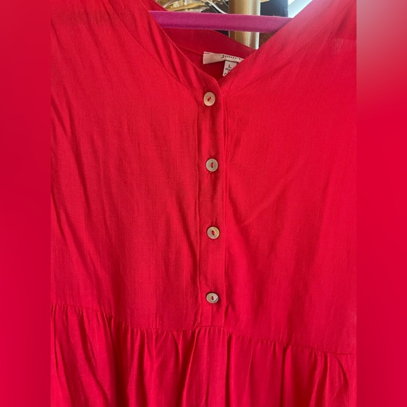 Red button up swing dress - Picture 4 of 6